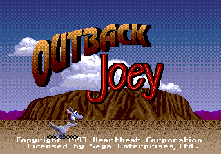 Outback Joey back cover for Sega Genesis